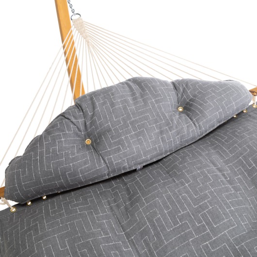 Large Sunbrella Tufted Hammock with Detachable Pillow - Create Smoke